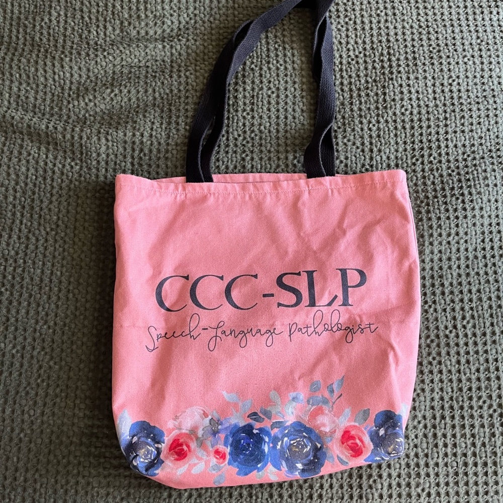 Speech language pathologist Pink Floral Tote Bag